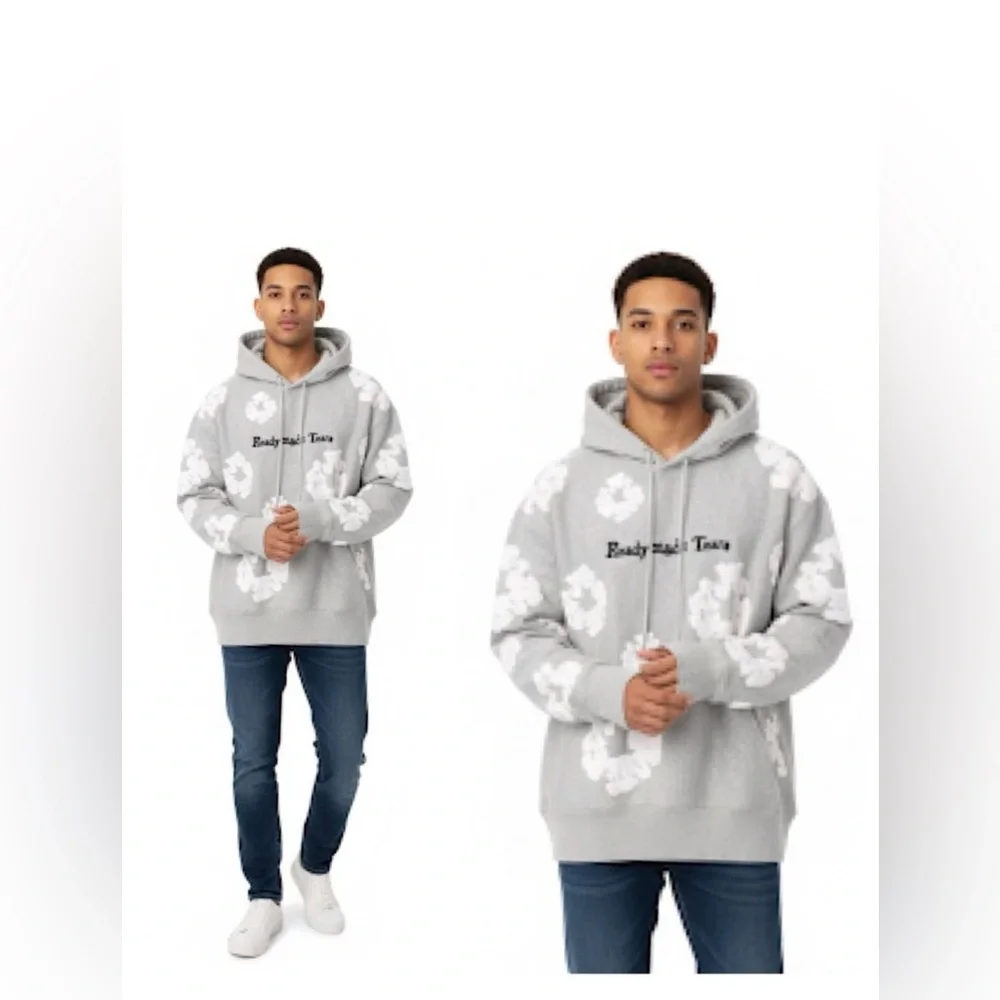 READYMADE TEARS GRAY HOODIE SWEATER.